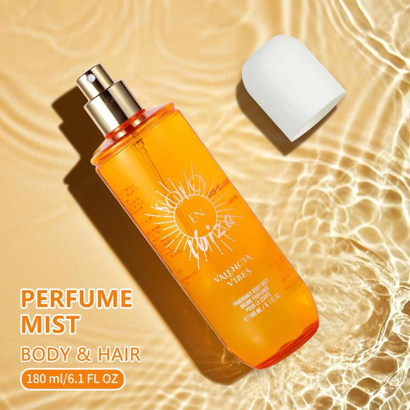 SOLO EN IBIZA 6.1 Fl.Oz/180Ml Body & Hair Fragrance Mist for Men & Women, Long-Lasting Perfume Spray, Perfect for Dating, Daily Life, Parties, Gift Giving