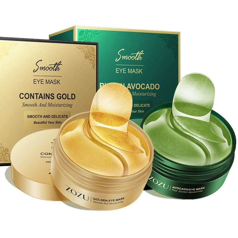 120Pcs Avocado Golden Collagen Eye Mask anti Dark Circles Removal Eye Bags Moisturizing Firming Eye Patches Skin Care Products