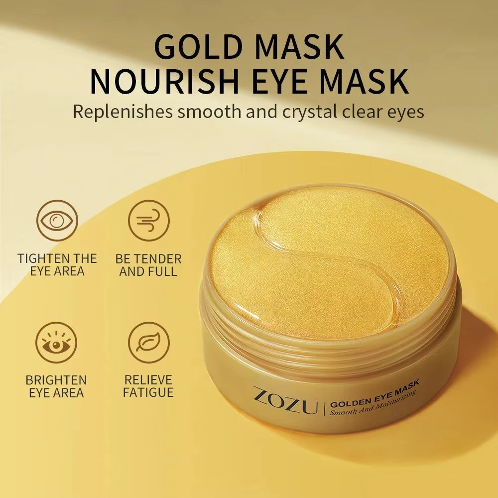 120Pcs Avocado Golden Collagen Eye Mask anti Dark Circles Removal Eye Bags Moisturizing Firming Eye Patches Skin Care Products