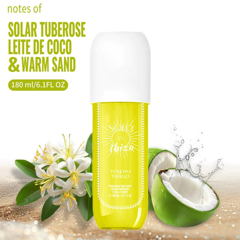 SOLO EN IBIZA 6.1 Fl.Oz/180Ml Body & Hair Fragrance Mist for Men & Women, Long-Lasting Perfume Spray, Perfect for Dating, Daily Life, Parties, Gift Giving