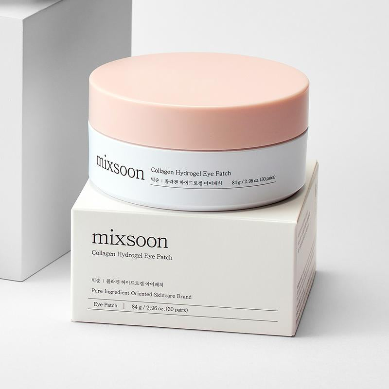 [Mixsoon Official Shop] Collagen Hydrogel Eye Patch 30 Pairs (60Ea) - Collagen Patch That Adds Elasticity to Bulging and Wrinkled Eye Areas, Korean Skincare for Glass Skin