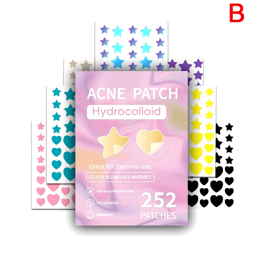 Colorful Star Pimple Patch Acne Colorful Invisible Acne Removal Skin Care Stickers Concealer Face Spot Beauty Makeup Tools
