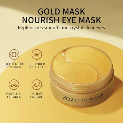 120Pcs Avocado Golden Collagen Eye Mask anti Dark Circles Removal Eye Bags Moisturizing Firming Eye Patches Skin Care Products
