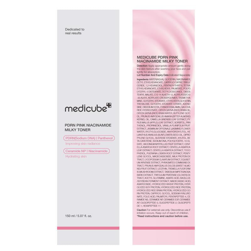 [Medicube Official] PDRN Pink Niacinamide Milky Toner for Hydrating, Moisturizing, Soothing, Ceramide, Peptide, Glass Glow Skin, Korean Skincare