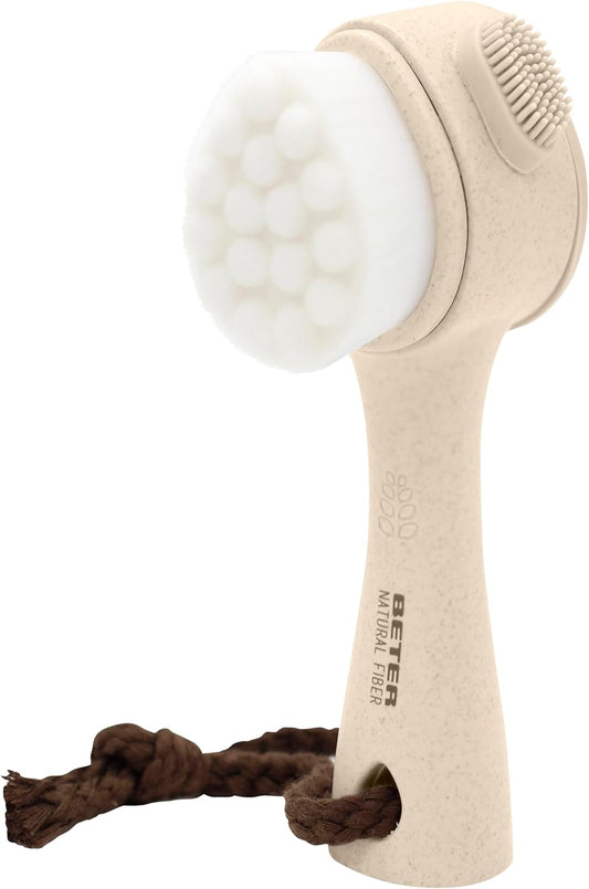 - Spazzola Viso Pulizia 3 in 1 Di Fibra Naturale - Massaggi, Pulizia, Esfoliazione - Ideale per Esfoliare Il Viso, Con Spazzola per Il Viso E Spazzola Esfoliante Viso, Pulizia Del Viso Efficace